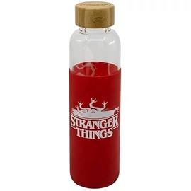 STRANGER THINGS üveg kulacs szilikon bevonattal
