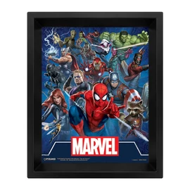 MARVEL heroes lenticular keretezett 3D hologram kép