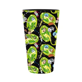 Rick and Morty portals prémium üvegpohár 400 ml