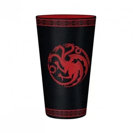 Game of Thrones Trónok Harca Targaryen prémium üvegpohár 400 ml