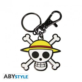 ONE PIECE skull Luffy fém kulcstartó