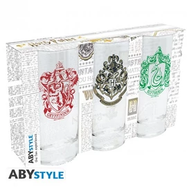 HARRY POTTER 3 db-os üvegpohár szett 290 ml