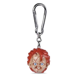 CHUCKY - Gyerekjáték 3D műanyag kulcstartó 4 cm átmérőjű