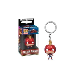 MARVEL Comics POP! Movies Marvel Kapitány kulcstartó figura! Captain Marvel (with Helmet) 4 cm