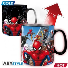 MARVEL Spider-man Pókember multiverse hőre változó bögre 460 ml