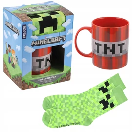 MINECRAFT TNT Bögre és Zokni ajándék szett