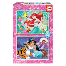 Disney Hercegnők Ariel + Jázmin puzzle 2x48 db-os