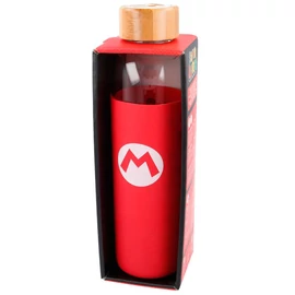 Nintendo Super Mario Bros szilikon bevonatos üvegkulacs 585ml