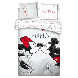 Disney Mickey és Minnie Love ágyneműhuzat garnitúra, 135-ös ágyhoz
