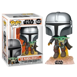 POP figura Star Wars The Mandalorian Mando repülő jetpack-kel