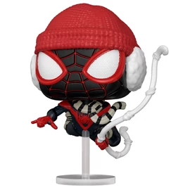 Marvel Spiderman Miles Morales téli ruhában POP figura