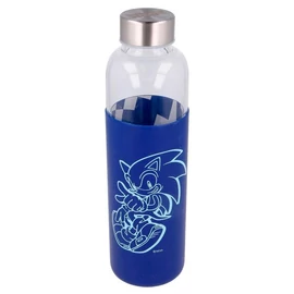 Sonic The Hedgehog szilikon borítású üvegkulacs 585ml