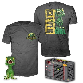 POP figura és póló szett Jurassic Park Velociraptor Exkluzív S