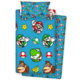 Super Mario Bros ágyneműhuzat garnitúra 90 cm-es ágyhoz