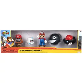 Super Mario Bros 5 db-os figura készlet 6,5 cm