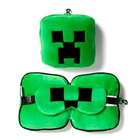 Relaxeazzz Minecraft Creeper utazópárna és szemmaszk