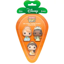 Sárgarépa Pocket POP bliszteres 3 darabos figura szett - Hamupipőke, Tiana, Belle (Húsvét)