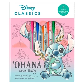 Disney Stitch foglalkoztató füzet + 6 darabos zselés toll készlet