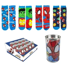Marvel Spidey persely 4 pár zoknival