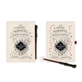 Harry Potter Tekergők Térképe prémium A5 füzet + varázspálca toll