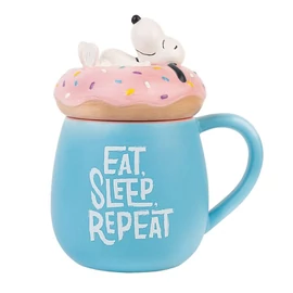 Snoopy Eat Sleep Repeat 3D bögre 500ml