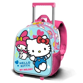 Hello Kitty Friendship 3D gurulós hátizsák 34cm