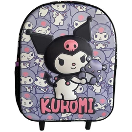 Hello Kitty Kuromi 3D gurulós hátizsák 32cm