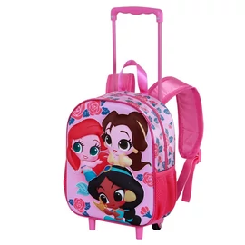Disney Hercegnők Flowers 3D gurulós hátizsák 34cm