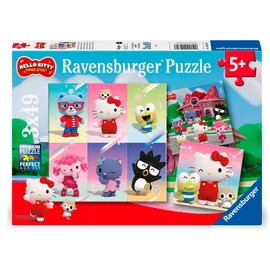 Hello Kitty és barátai puzzle 3x49 db-os