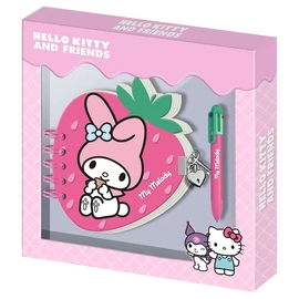 Hello Kitty és barátai My Melody Strawberry napló + toll