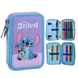 Disney Stitch kétrekeszes tolltartó, töltött
