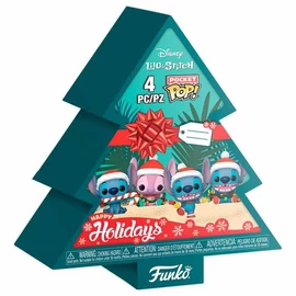 Pocket POP 4 db-os figurakészlet Disney Stitch ünnepi fa