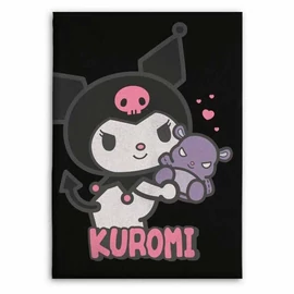 Hello Kitty Kuromi flanel takaró, 110x150 cm
