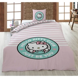 Hello Kitty pamut-poliészter ágyneműhuzat garnitúra, 90 cm-es ágyhoz