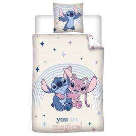 Disney Stitch & Angel polipamut ágyneműhuzat garnitúra 90 cm-es ágyhoz