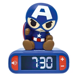 Marvel Bosszúállók Amerika Kapitány 3D éjszakai fény és ébresztőóra