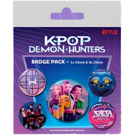 KPop Demon Hunters 5 darabos kitűző készlet