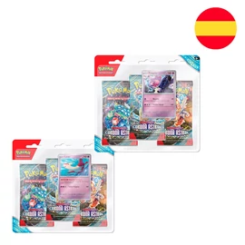 Spanyol Pokémon Stellar Crown válogatott Blister kártyajáték 3 darabos csomag