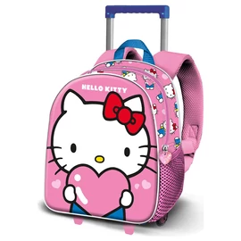 Hello Kitty Heart 3D gurulós iskolatáska 31cm