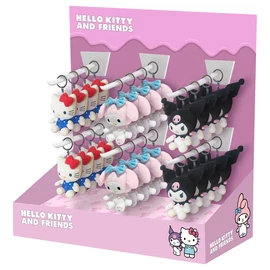 Hello Kitty and Friends vegyes plüss kulcstartó, 10 cm