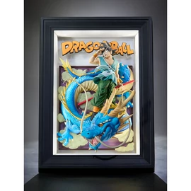 Dragon Ball Z Son Goku &amp; Dragon Art 3D keret