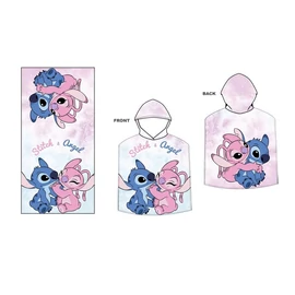 Disney Stitch & Angel mikroszálas poncsó törölköző