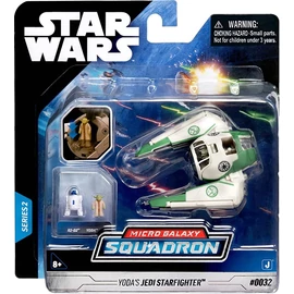 Star Wars Micro Galaxy Squadron 8cm - Yoda Jedi Csillagvadásza Yodával és R2-D2-vel
