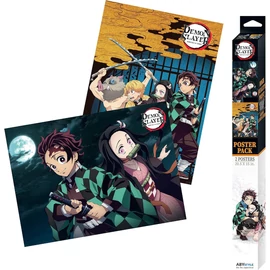 Demon Slayer Chibi Poszter Szett 52x38cm - Csoport & Duó