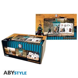 Demon Slayer Ajándék Szett - Szívószálas Pohár 470ml + Akril Figura + Matrica