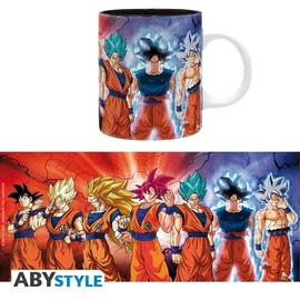 Dragon Ball Super Bögre 320ml - Goku Átalakulásai