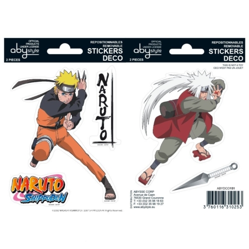 Naruto Shippuden Naruto és Jiraiya matrica csomag 16cm x 11 cm.