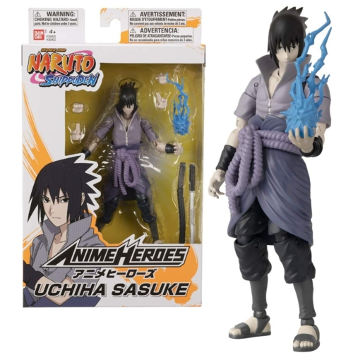 Naruto Shippuden Anime heroes Uchiha Sasuke mozgatható figura 17 cm