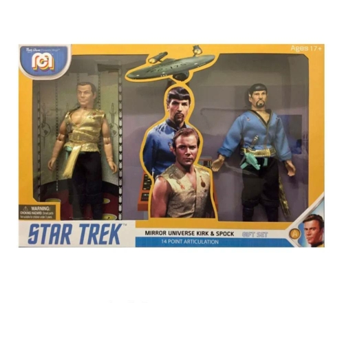 Star Trek 2-Pack Mirror Universe Spock & Kirk szövetruhás,mozgatható akció figura készlet 20 cm