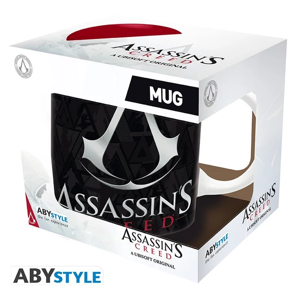 ASSASSIN'S CREED - bögre - 320 ml - Crest fekete piros